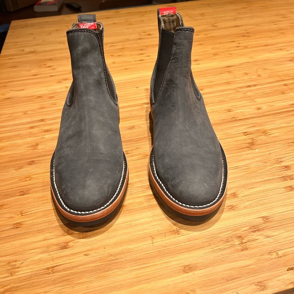 Dayton wholecut Chelsea boots in charcoal newbuck suede size 5.5 E fits men 6.5 - Picture 2 of 4